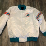 NFL Miami Dolphins White Satin Jacket