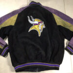 NFL Minnesota Vikings Black Varsity Jacket