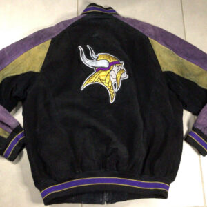 NFL Minnesota Vikings Black Varsity Jacket