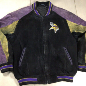 NFL Minnesota Vikings Black Varsity Jacket