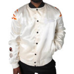 NFL Team Cincinnati Bengals White Satin Jacket