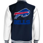 Navy Blue Vintage NFL Buffalo Bills Cotton Jacket