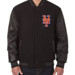 New York Mets Black Varsity JH Design Jacket