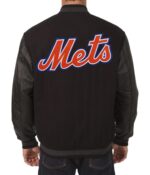New York Mets Black Varsity JH Design Jacket