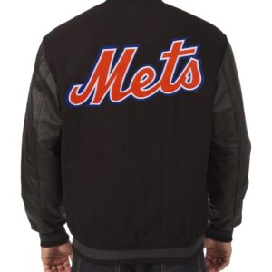 New York Mets Black Varsity JH Design Jacket