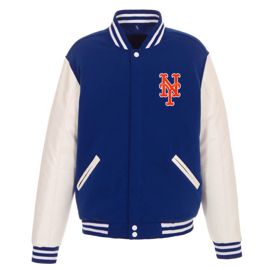 New York Mets JH Design Varsity Jacket (2) New York Mets JH Design Varsity Jacket