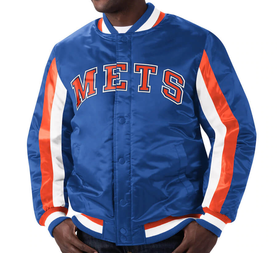 New York Mets The Ace Royal Satin Jacket (2) New York Mets The Ace Royal Satin Jacket