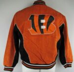 Orange Black Cincinnati Bengals Suede Leather Jacket