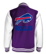 Purple Vintage NFL Buffalo Bills Cotton Jacket