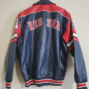 Royal Blue MLB Boston Red Sox Leather Jacket