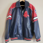 Royal Blue MLB Boston Red Sox Leather Jacket