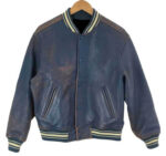 Supreme Blue Leather Varsity Jacket