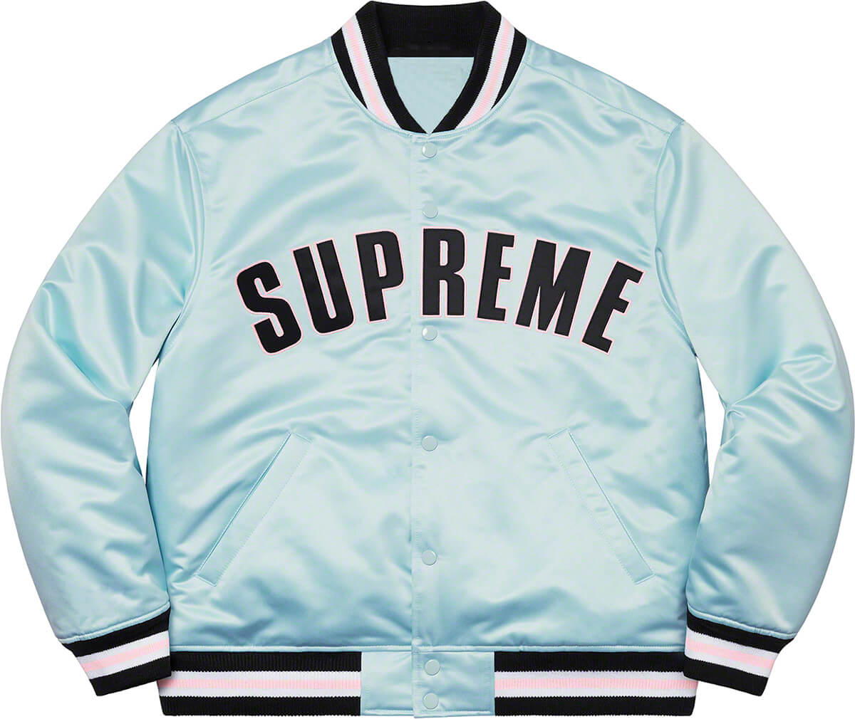 Supreme Twill Varsity Varsity Jacket Light Blue