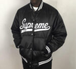 Supreme Script Varsity Puffer Jacket