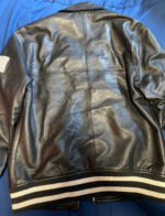 Supreme Studded Black Leather Varsity Jacket