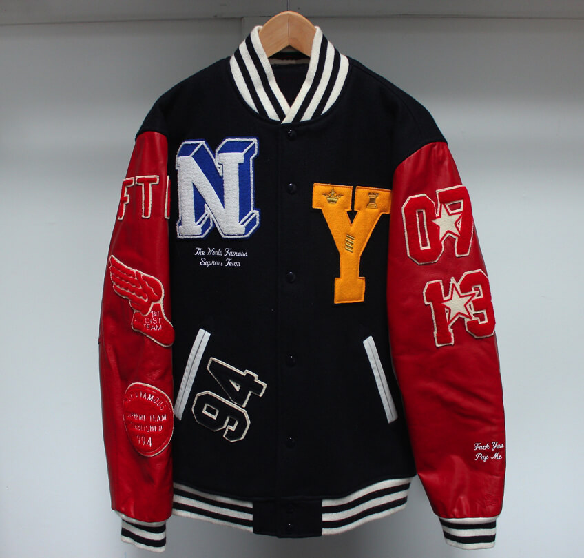 Jacket Makers Supreme NY Yankees Varsity Leather Jacket