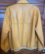 Supreme Yellow Leather Varsity Jacket