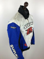 Suzuki GSXR Motorcycle White And Blue Textile Jacket