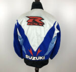 Suzuki GSXR Motorcycle White And Blue Textile Jacket