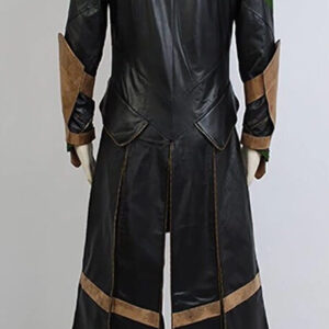 Tom Hiddleston Loki Black Leather Coat