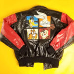 Vintage 90s Looney Tunes Black Leather Jacket