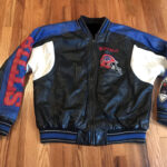 Vintage 90's NFL Buffalo Bills Black Leather Jacket