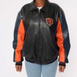 Vintage Chicago Bears Football NFL Leather Jacket