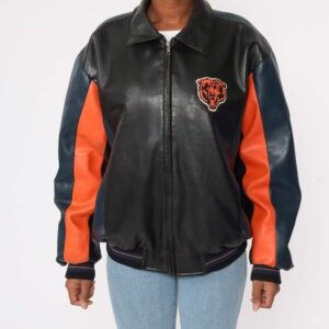 Vintage Chicago Bears Football NFL Leather Jacket
