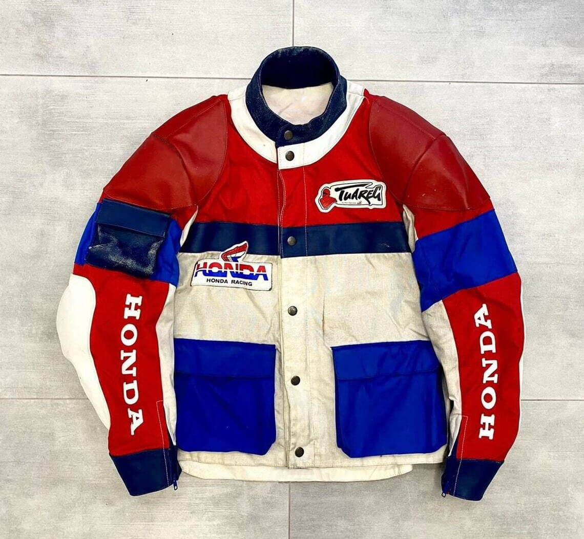 Honda Motorcycle White Racing Jacket - Maker of Jacket