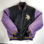Vintage Minnesota Vikings NFL Suede Leather Jacket