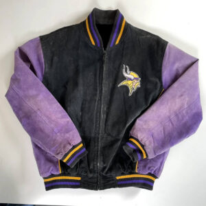 Vintage Minnesota Vikings NFL Suede Leather Jacket