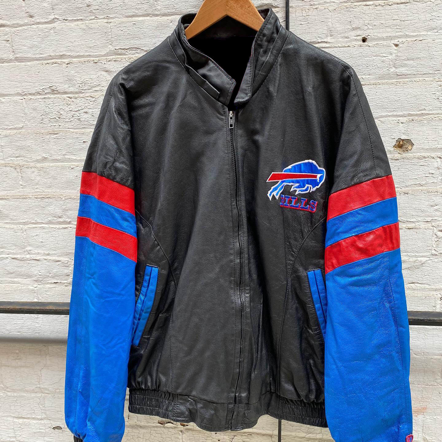 NFL Buffalo Bills Women's Starter Jacket, Royal Blue & Red [Super