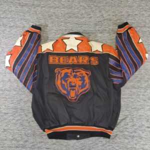 Vintage NFL Chicago Bears Jeff Hamilton Leather Jacket