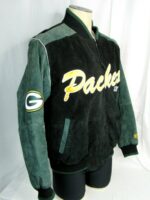 Vintage NFL Green Bay Packers Suede Leather Jacket