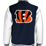 Vintage Navy Blue NFL Cincinnati Bengals Cotton Jacket