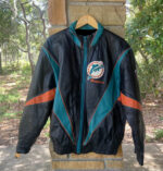 Vintage Pro Player NFL Miami Dolphins Leather Jacket