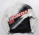 White Black Honda Motorcycle Racing Leather Jacket