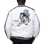 White Dallas Cowboys Throwback D Line Satin Jacket