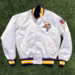 White NFL Jeff Hamilton Minnesota Vikings Satin Jacket