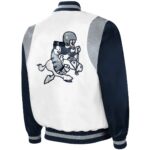 White Navy Dallas Cowboys Retro Full Snap Jacket
