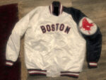 White Vintage MLB Boston Red Sox Satin Jacket