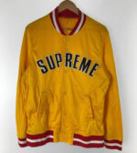 Yellow Supreme Satin Varsity Jacket