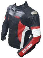 Aprilia Black Motorcycle Racing Leather Jacket