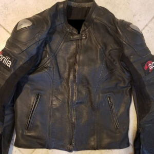 Aprilia Motorcycle Black Leather Jacket