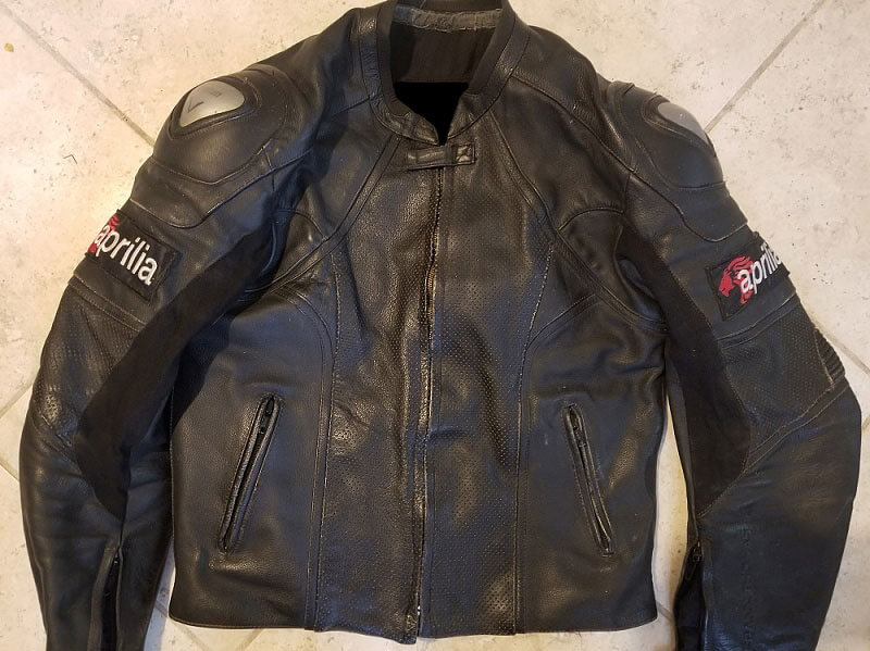 Aprilia Motorcycle Black Leather Jacket - Maker of Jacket