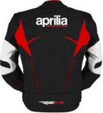 Aprilia Motorcycle Black Racing Leather Jacket