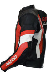 Aprilia Motorcycle black And Red Racing Leather Jacket
