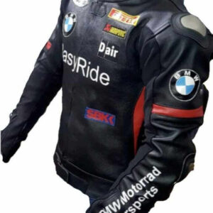 BMW Black Motorrad Motorcycle Racing Leather Jacket