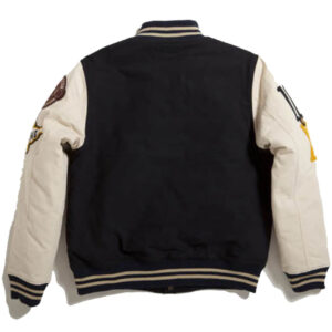 Black 10 Deep Loose Cannon Letterman Jacket