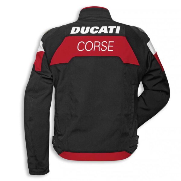 Black Ducati Corse Motorcycle Racing Textile Jacket